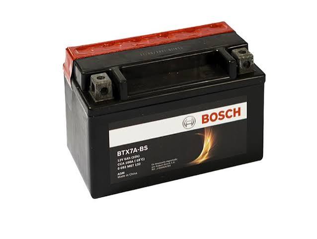Batería para Moto Bosch M6 BTX7A-BS / YTX7A-BS 12V 6Ah (AGM Mega Power Sellada)