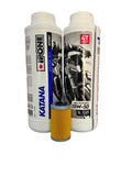Kit Cambio de Aceite KTM Duke / RC / Adventure (200, 250, 390): Aceite Ipone Katana 15W50 100% Sintético PAO & Éster (2L) + Filtro de Aceite