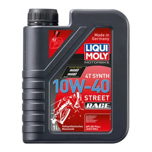 Aceite Sintético Liqui Moly Motorbike 4T Street Race 10W40 1 Litro