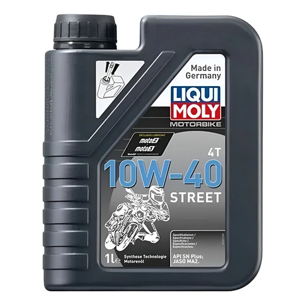 Aceite Semisintético Liqui Moly Motorbike 4T Street 10W40 1 Litro